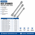Taparia Box Spanner Set made from high-grade carbon steel with a durable tubular double-end design for automotive repair, industrial maintenance, plumbing, and construction applications.