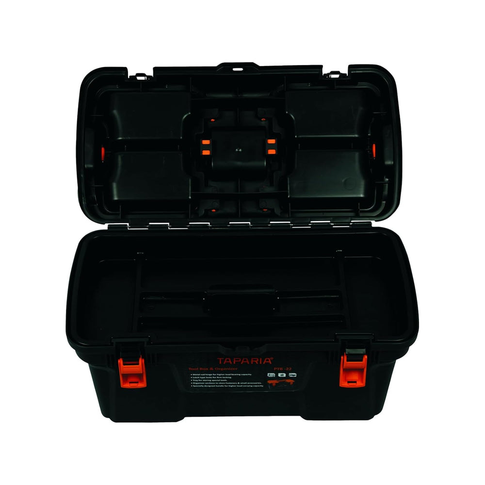 Taparia PTB22 22Inch Plastic Tool Box with Organizer | Tools Safety Box, Easy Carriage Bag