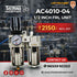 Techno AC4010-04 Pneumatic 1/2 Inch FRL Unit (Filter, Regulator, Lubricator) with Gauge & Metal Guard