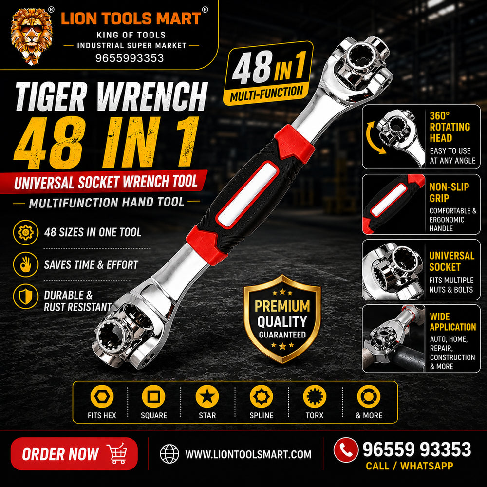 Tiger Wrench 48 in 1 Universal Socket Wrench Tool | Multifunction Hand Tool