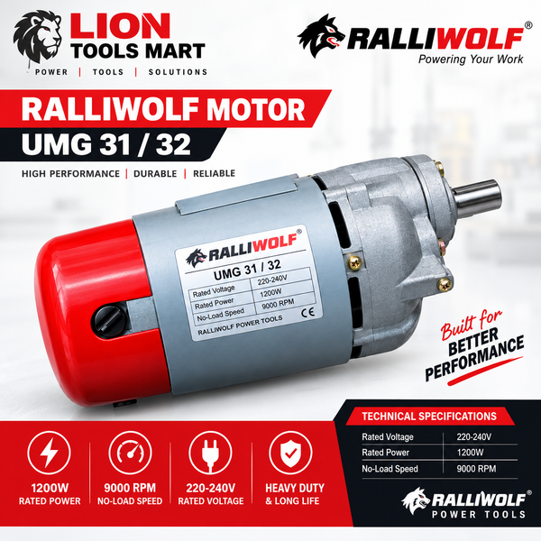 Ralli Wolf UMG 31/32 Reversible Universal Geared Special Purpose Motor, 230V AC/DC for Compatible Circuit Breaker Operating Mechanisms