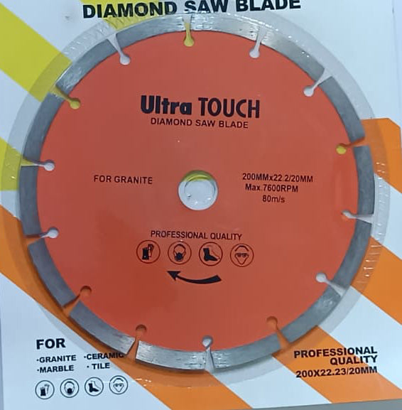Ultra Touch 8Inch Diamond Segment Granite/Marble Cutting Wheel | Heavy Duty Stone Cutter