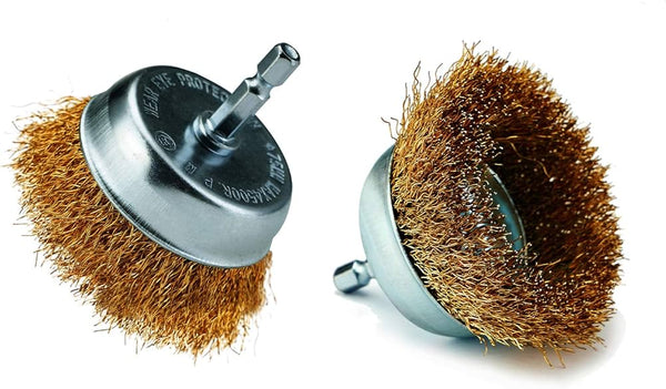 Ultra Touch 3 Inch/75mm Brass Coated Cup Brush