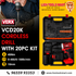 VERX VCD 20K 20V Cordless Drill Kit (45Nm Torque, 10mm Chuck)