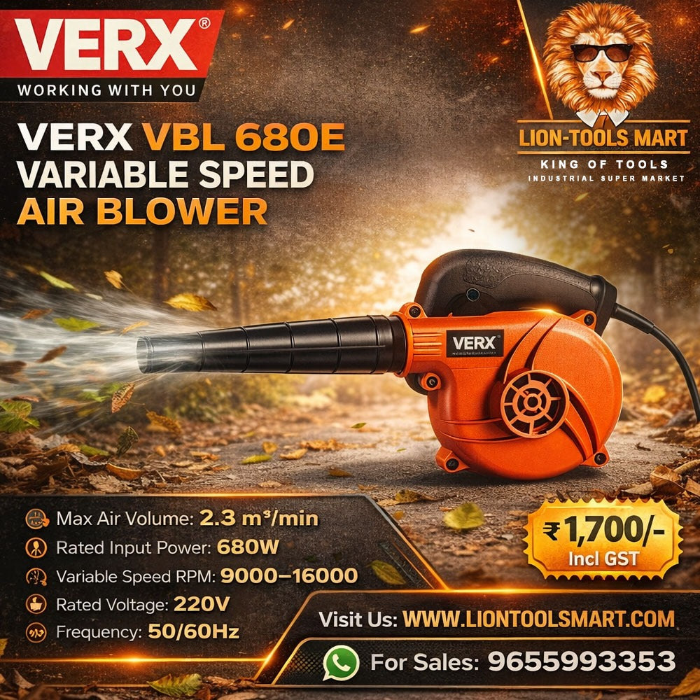 VERX Variable Speed Air Blower - VBL 680E 680W – 9000–16000 RPM