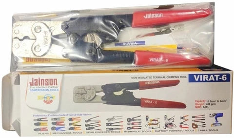JAINSON VIRAT-6 NON-INSULATED TERMINAL CRIMPING TOOL 6MM | (MANUAL/W TYPE CRIMPING)