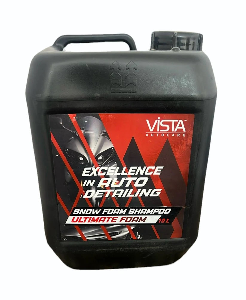 Vista 10L Snow Foam Shampoo | pH-Balanced High-Foaming Car & Bike Wash Shampoo for Paint, Glass, Chrome & Plastic