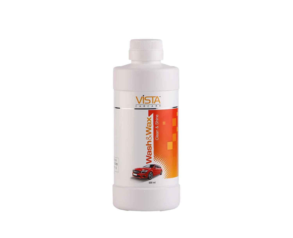 Vista 500ml Wash & Wax | Car Cleaning Shampoo with Wax for Cars, Bikes, Scooters, Automotive Paint, Body Panels & Regular Vehicle Detailing