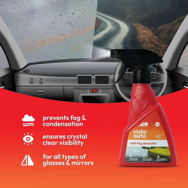 Vista, Vista Anti Fog Demister, 250ml Anti Fog Demister, Anti Fog, Anti Fog Spray, Anti Fog Glass Cleaner, Anti Fog Treatment, Car Anti Fog, Car Windshield Anti Fog, Windshield Demister, Car Glass Anti Fog, Vehicle Glass Anti Fog, Anti Fog Windshield Treatment, Car Window Demister, Glass Demister, Automotive Anti Fog, Car Visibility Product, Windshield Treatment, Car Glass Care, Automotive Glass Care, Car Detailing Product, Car Care Products, Vehicle Care Products, Automotive Detailing Products