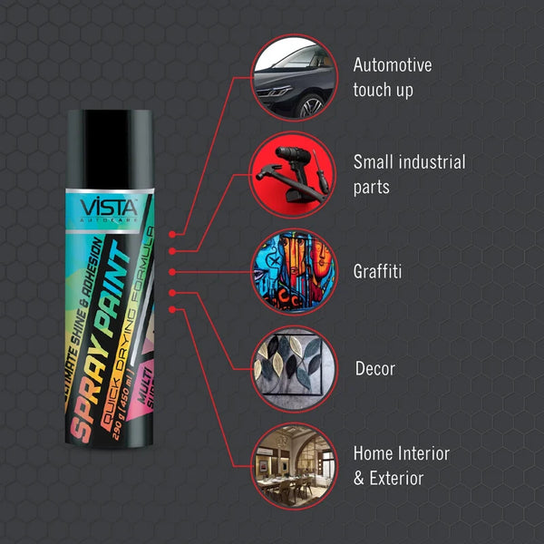 Vista, Vista Spray Paint, Glossy Black Spray Paint, 450ml Spray Paint, Black Spray Paint, Glossy Black Paint, Aerosol Spray Paint, Black Aerosol Paint, Metal Spray Paint, Wood Spray Paint, Plastic Spray Paint, Automotive Spray Paint, Car Spray Paint, Auto Touch Up Paint, Machinery Spray Paint, Workshop Spray Paint, DIY Spray Paint, Decorative Spray Paint, Surface Spray Paint, Paint Touch Up Spray, Gloss Finish Paint, Black Paint Spray, Automotive Touch Up Paint, Metal Paint Spray, Equipment Spray Paint, Fur