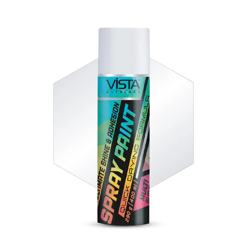 Vista 450ml White Spray Paint | Metal, Wood, Plastic, Automotive, Industrial, DIY & General Surface Painting Applications