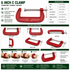 Vomb 6 Inch C-Clamp Ordinary | Heavy Duty Cast Iron G Clamp for Woodworking & Fabrication