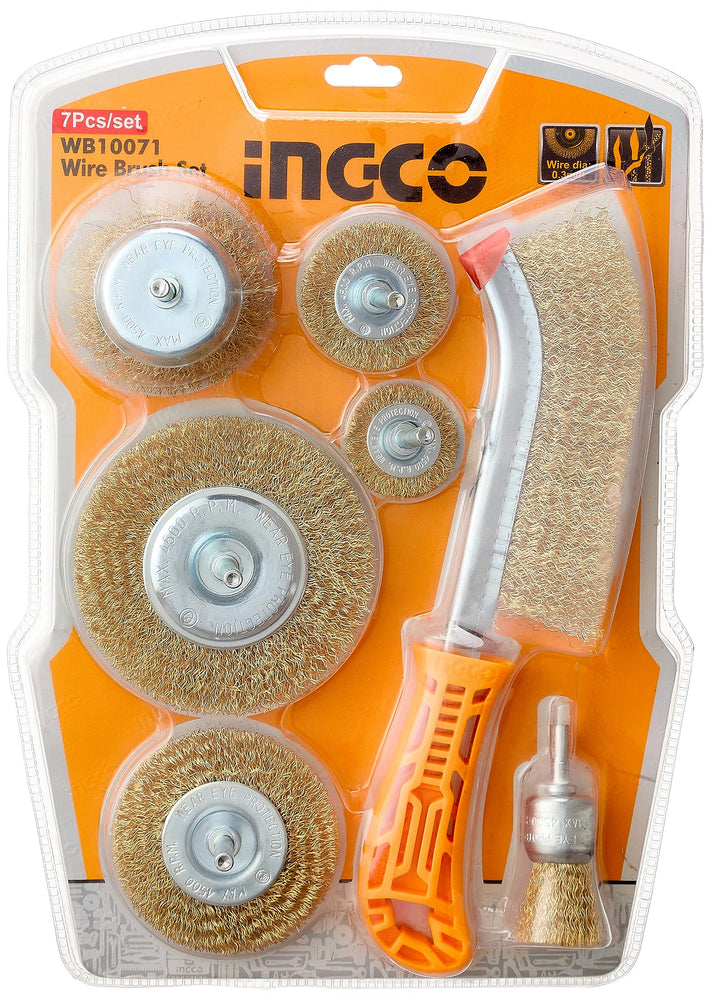 Ingco WB10071 7Pc Wire Brush Set