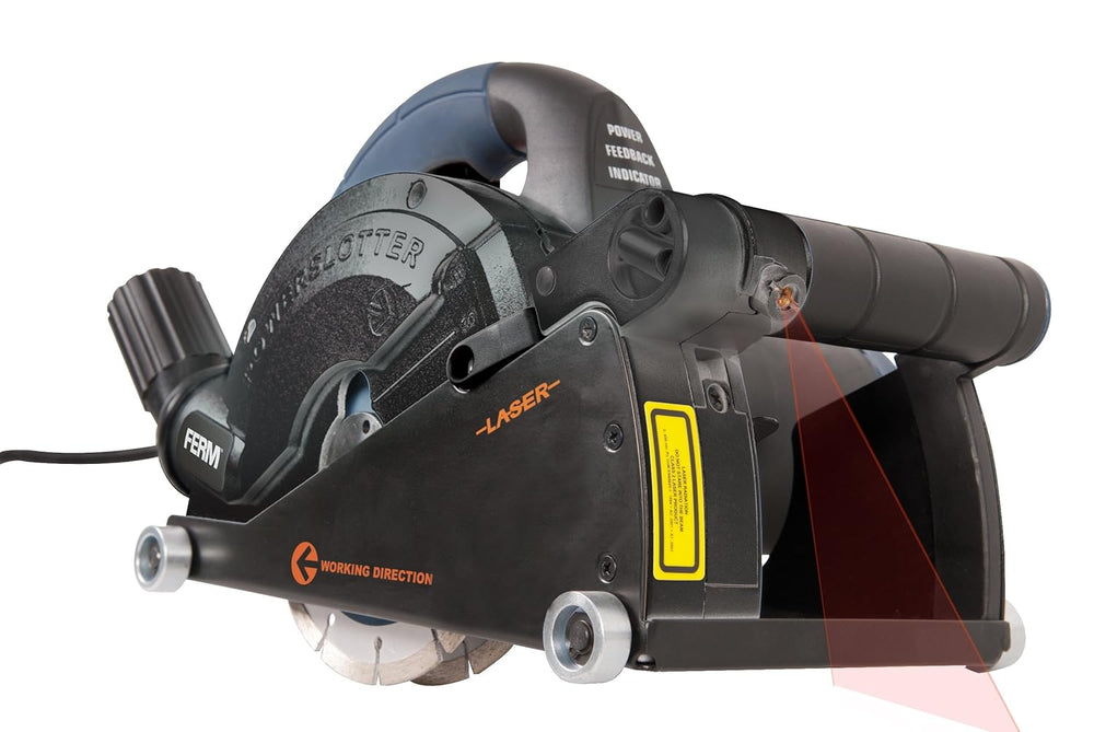 Ferm WSM1008 Wall Slotters 150mm 1600W with 2 Blades | Laser Guide