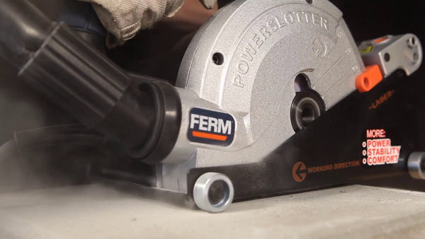 Ferm WSM1008 Wall Slotters 150mm 1600W with 2 Blades | Laser Guide