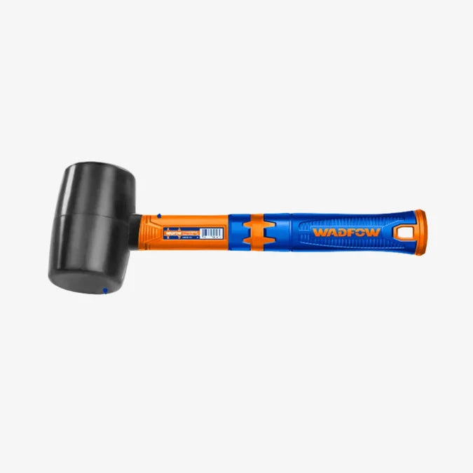 Wadfow Rubber Hammer 80Z 220G WHM7301 | Non-Sparking Non-Marring Rubber Head with Fiberglass Handle for Tile Installation, Furniture Assembly, Woodworking, Automotive & General Workshop Applications