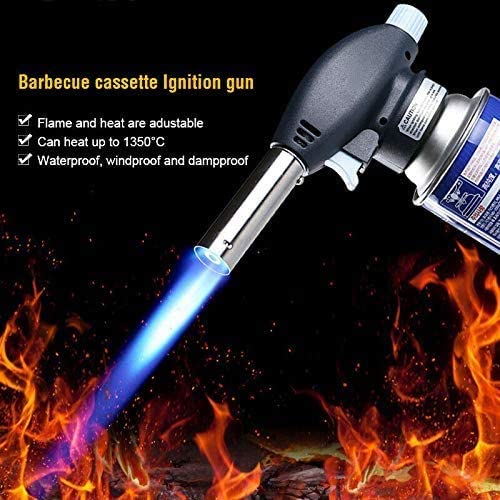 Weldcraft Mapp Torch with Auto Ignition NS444 | Cyclone Butane Flame Gun | Professional Gas Torch for Brazing, Soldering & Heating