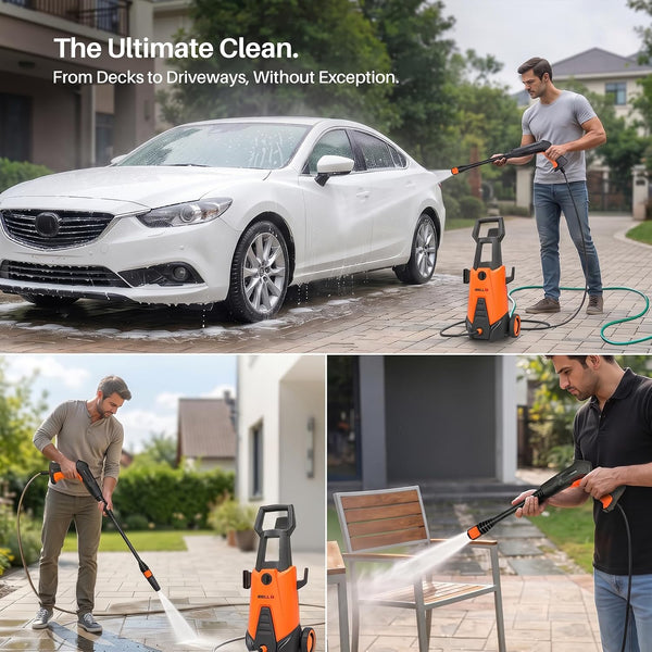 iBELL Wind-66 black and orange high-pressure car washer