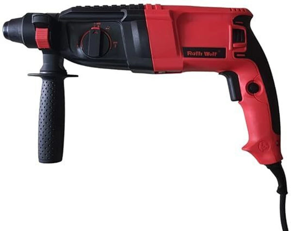 Ralli Wolf RW26RH 800W Professional Rotary Hammer Drill, 26mm Drilling Capacity with Variable Speed for Concrete Drilling, Masonry, Construction and Renovation Applications