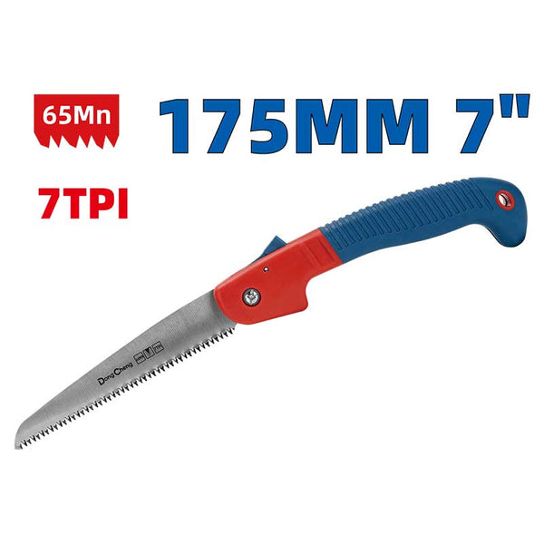DongCheng 175mm (7 Inch) 65Mn Steel Folding Saw with 7 TPI Teeth – HD120207
