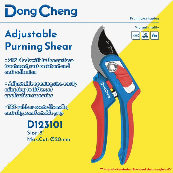 DongCheng 175mm (7 Inch) SK5 Steel Pruning Shear with Teflon Treatment – HD123101