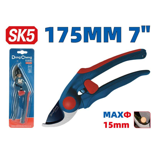 DongCheng 175mm (7 Inch) SK5 Steel Pruning Shear with Teflon Treatment – HD123101