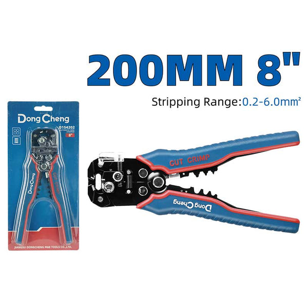 DongCheng 200mm (8 Inch) Automatic Wire Stripper with Stripping, Cutting and Crimping Functions – HD154202