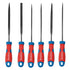 DongCheng HD116001 6-Piece 140mm Needle File Set with Flat, Round, Half-Round, Square, Triangle and Knife Files for Precision Filing and Detailed Finishing