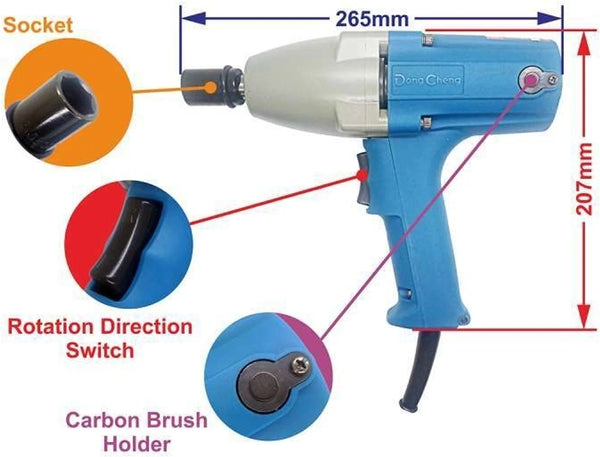 DONGCHENG DPB12 300W electric impact wrench 1/2 inch square drive