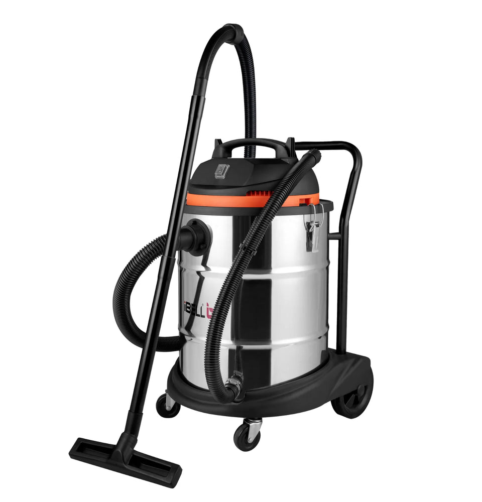 iBELL Cyclone 1950 Industrial Wet and Dry Vacuum Cleaner, 1900W, 50L Stainless Steel Barrel, 20 kPa, Blower Function-A 1900 W industrial wet and dry vacuum cleaner with a 50 litre stainless steel barrel and a blower function.