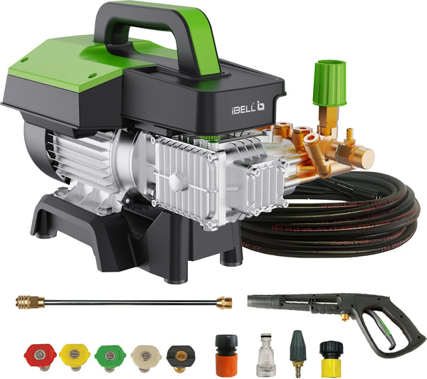 iBELL IGREEN 790 High Pressure Washer 3350W Induction Motor, 220 Bar Pressure, 8.2 L/Min Flow Rate, 100% Copper Winding and 10 Metre Metal Net Hose