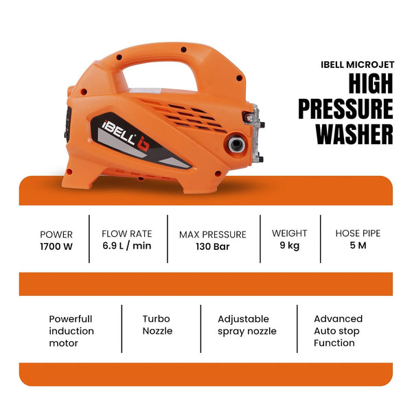 iBELL Micro Jet orange self-suction high-pressure washer