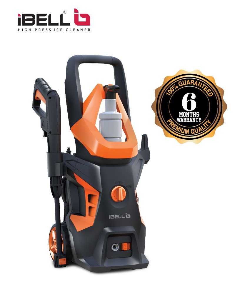 iBELL Wind 55 High-Pressure Washer, 1800W Universal Motor, 140 Bar, 7 L/min, 5 m High-Pressure Hose, Foam Producer, 100% Copper Winding