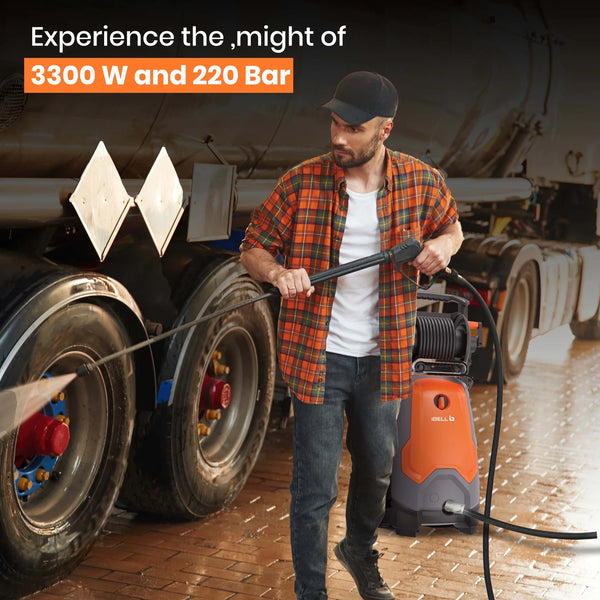 iBELL WIND330 Pro Max 3300W Ultra High Pressure Washer, 220 Bar, 8m Hose, 8.6 L/Min Flow Rate, Copper Winding, Commercial Cleaning Machine