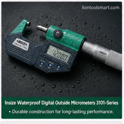 Insize Waterproof Digital Outside Micrometers 50-75mm/2-3Inch 3101-75A | With Data Output Measurement Instrument