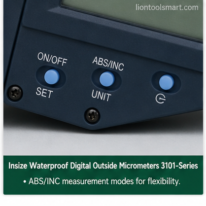 Insize Waterproof Digital Outside Micrometers 75-100mm/3-4Inch 3101-100A | With Data Output Measurement Instrument