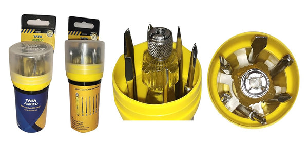 TATA SDK004 Screwdriver Set 6 In 1 | Multi-Bit Screwdriver Kit | Professional Repair Tool Set