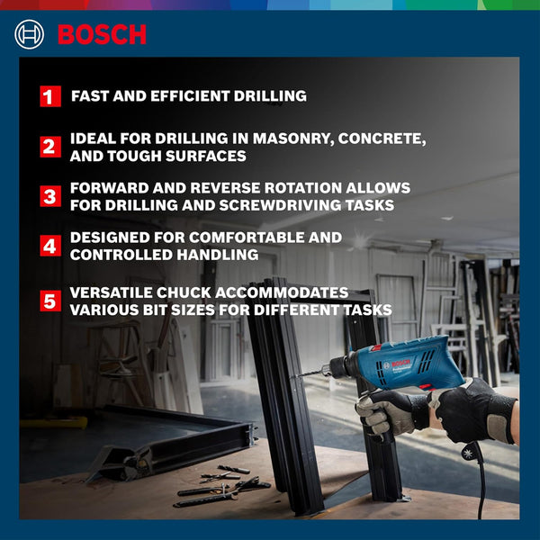 BOSCH IMPACT DRILL WRAP SET GSB600 13MM 600W
