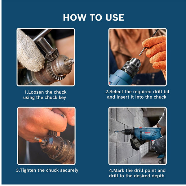 BOSCH IMPACT DRILL WRAP SET GSB600 13MM 600W