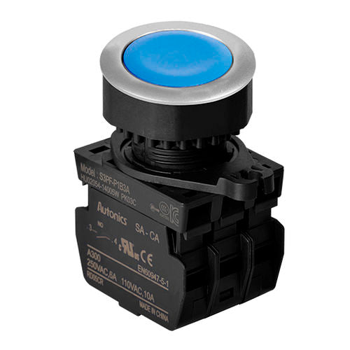 TECHNO S3PF-M5 MUSHROOM PUSH BUTTON,WAY 3/2, M5