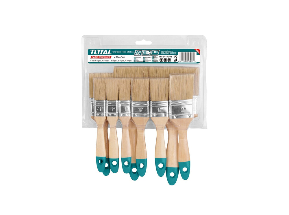TOTAL 9PC PAINT BRUSH SET THT8414091
