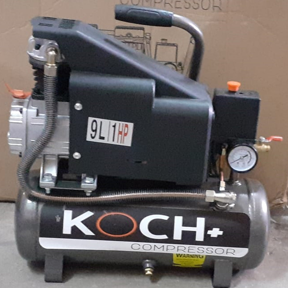 NIKO KOCH+ 9 LTR OIL AIR COMPRESSOR WITH 1HP MOTOR