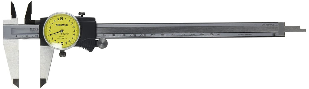 MITUTOYO 505-731 DIAL VERNIER CALIPER 0-200MM