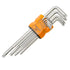 WELLOO W13702 ALLEN KEY 9 PC FLAT MEDIUM LENGTH