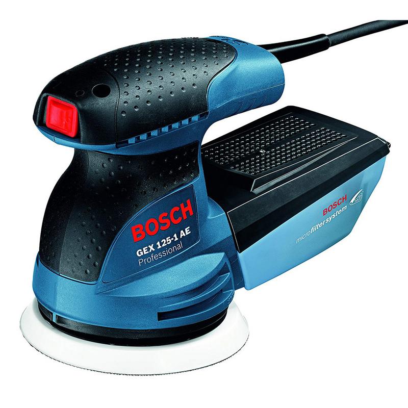 Bosch Gex 125-1AE Professional Random Orbital Sander | 125mm, 250W, Hook & Loop Fastening