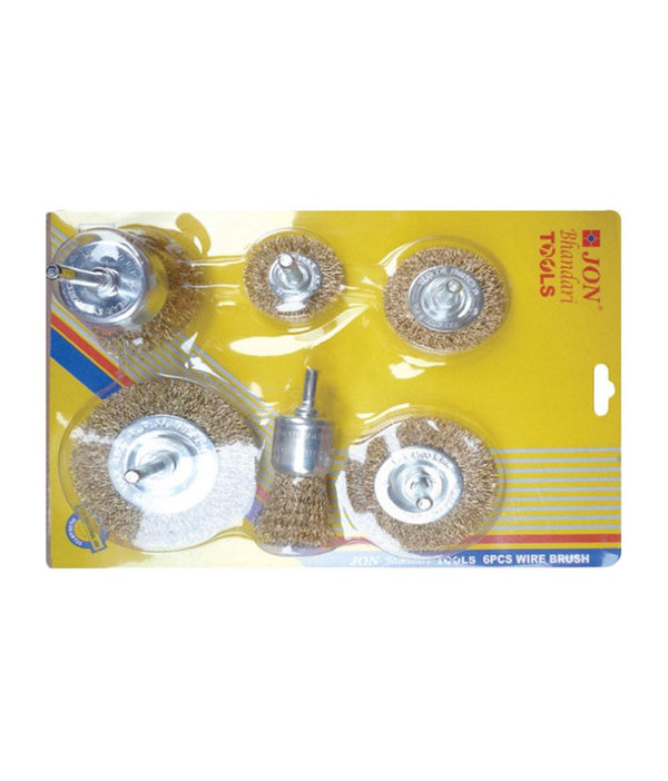 Jon bhandari 6PC Wire Brush Set | Heavy Duty Cleaning Brush Kit