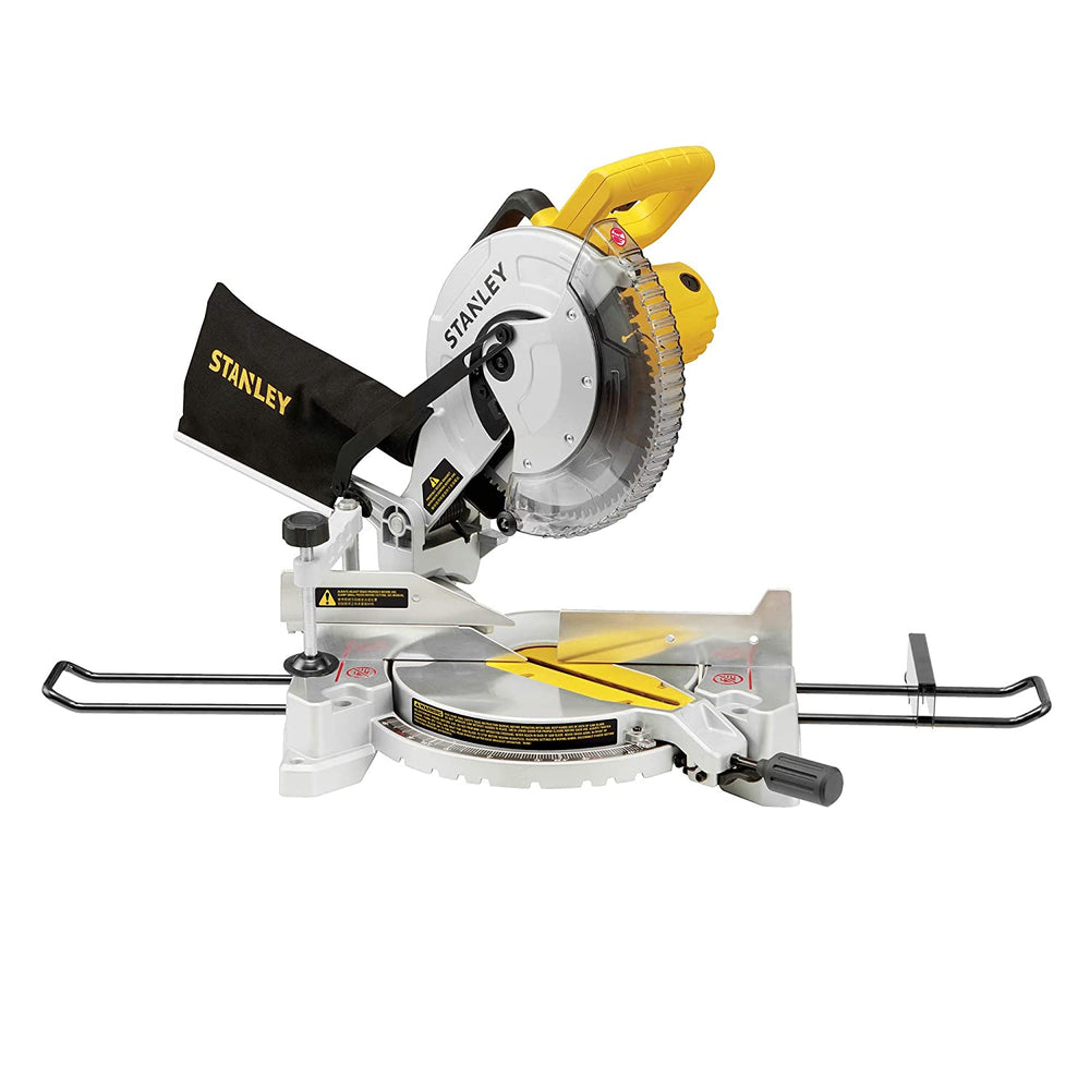 Stanley 1650W 10Inch Compound Mitre Saw SM16-IN | 254mm 4800RPM Precision Cutting Machine for Wood, Aluminium, Carpentry, Furniture, Construction & Workshop Applications
