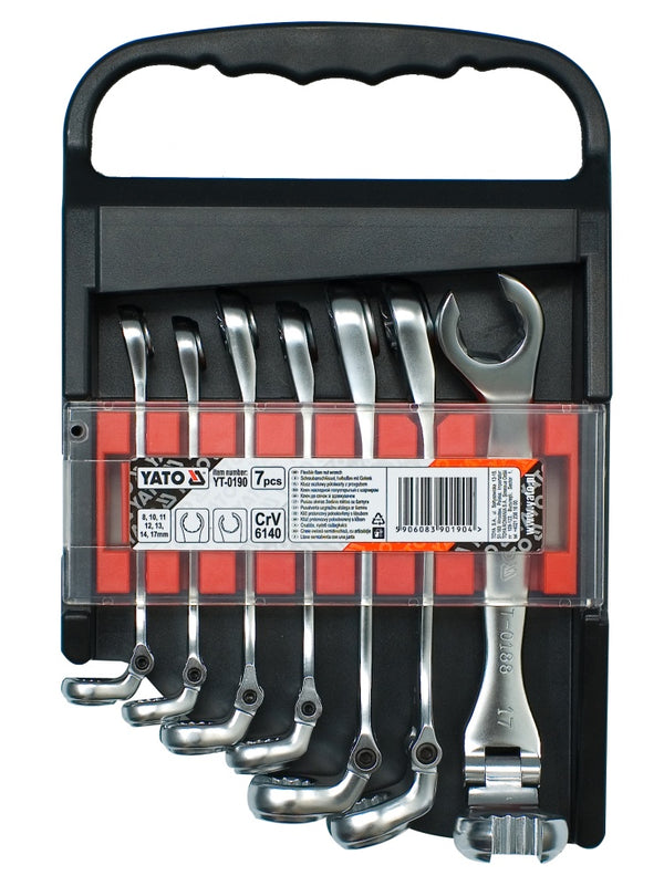 YATO YT-0190 FLEXIBLE FLARE NUT WRENCH SET yato  hand tools,  adjustable wrench,  yato adjustable wrench,  buy adjustable wrench,  best price yato adjustable wrench,  adjustable wrench online price,  yato wrench.