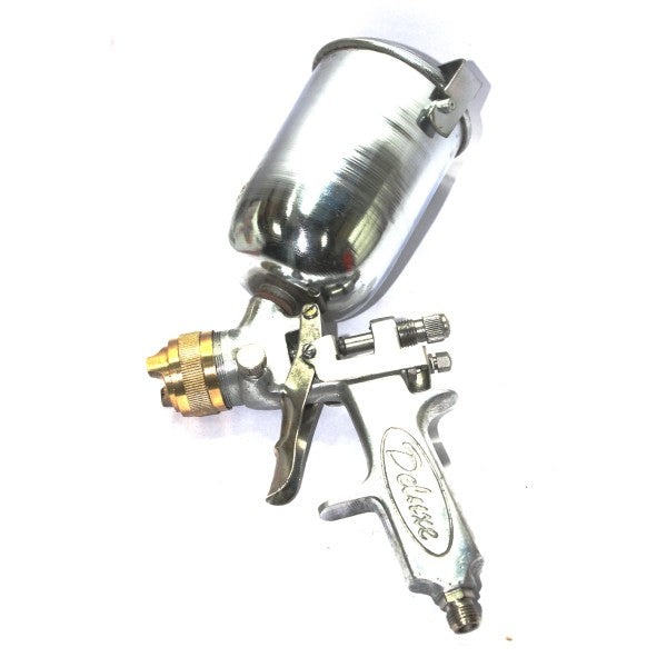 DELUXE SPRAY PAINTING GUN WITH CLIP TYPE CUP 1/2 PINT