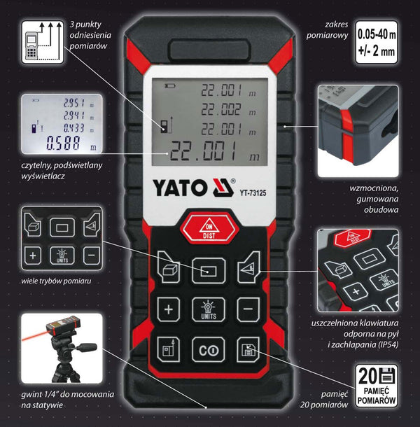 YATO YT-73125 LASER DISTANCE METER 